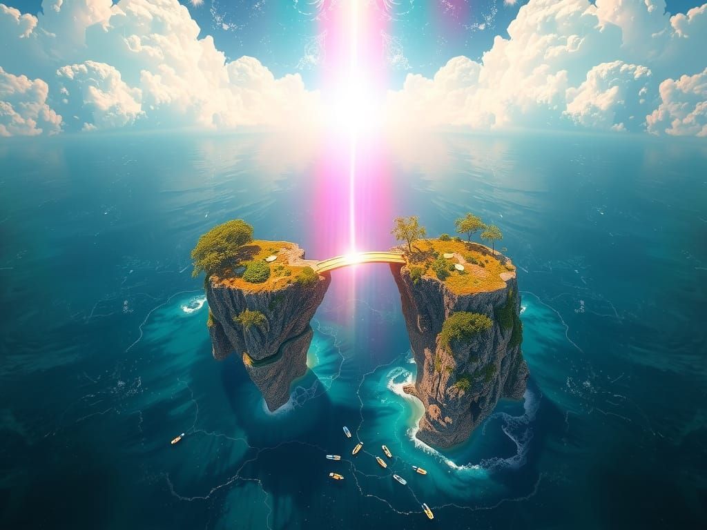 Bridge between two islands