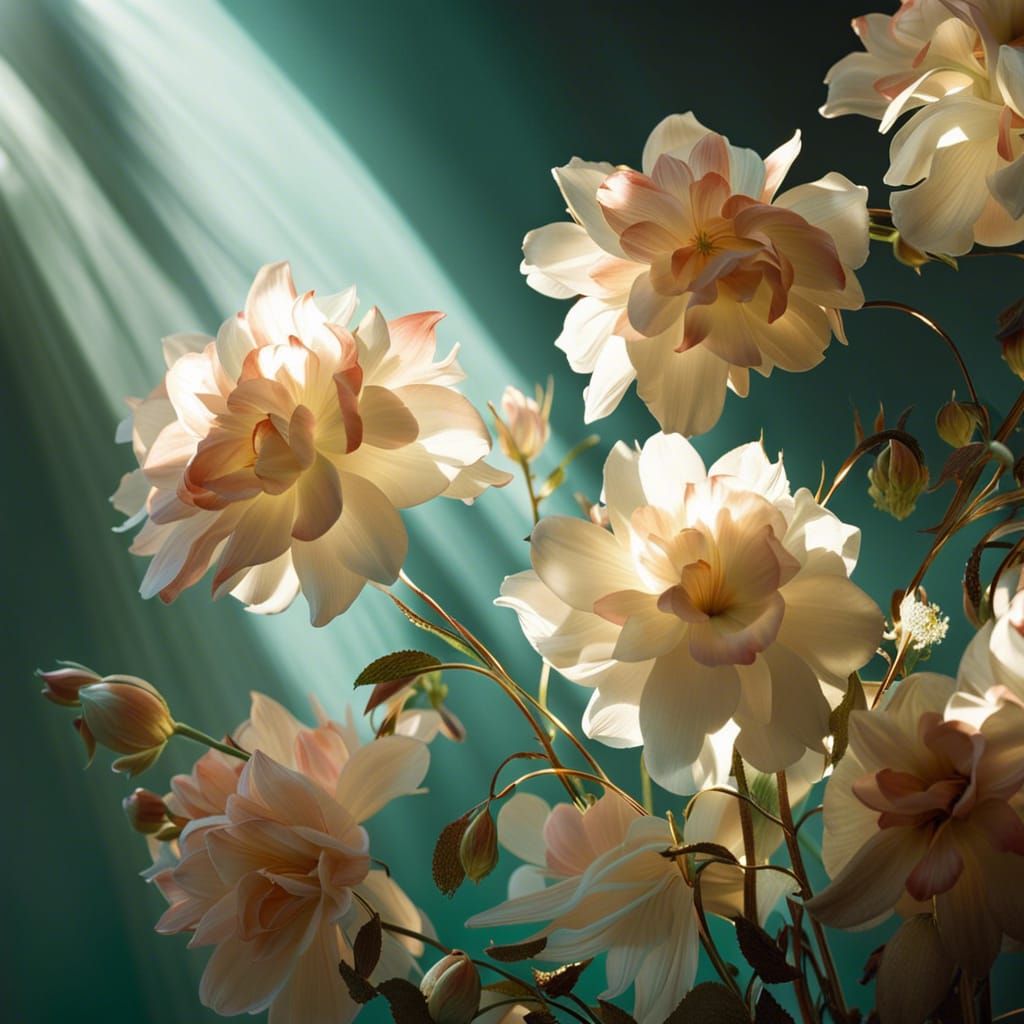 Floral Arrangement in Art Nouveau Style