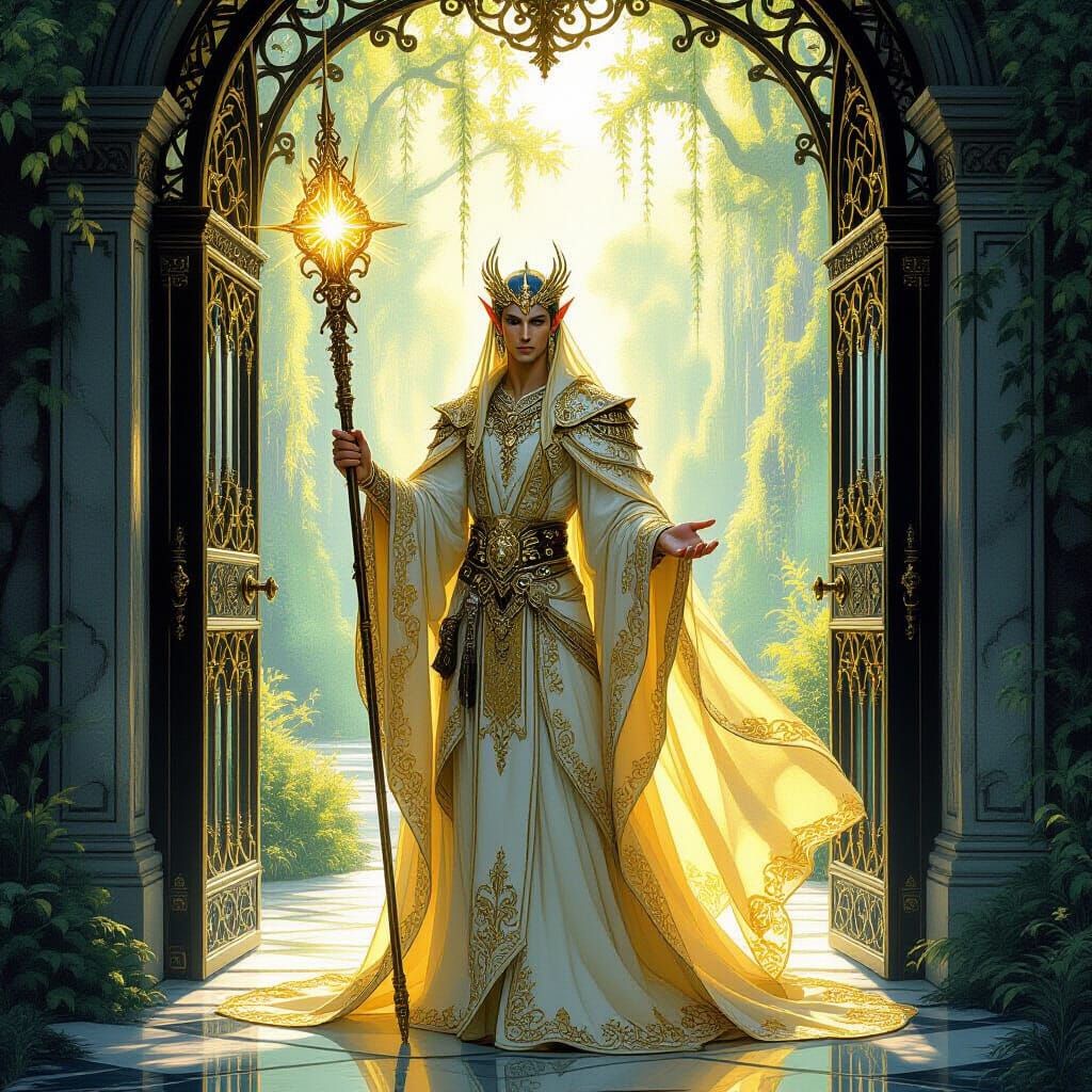 Fae Lord at Forest Palace in Ethereal Style