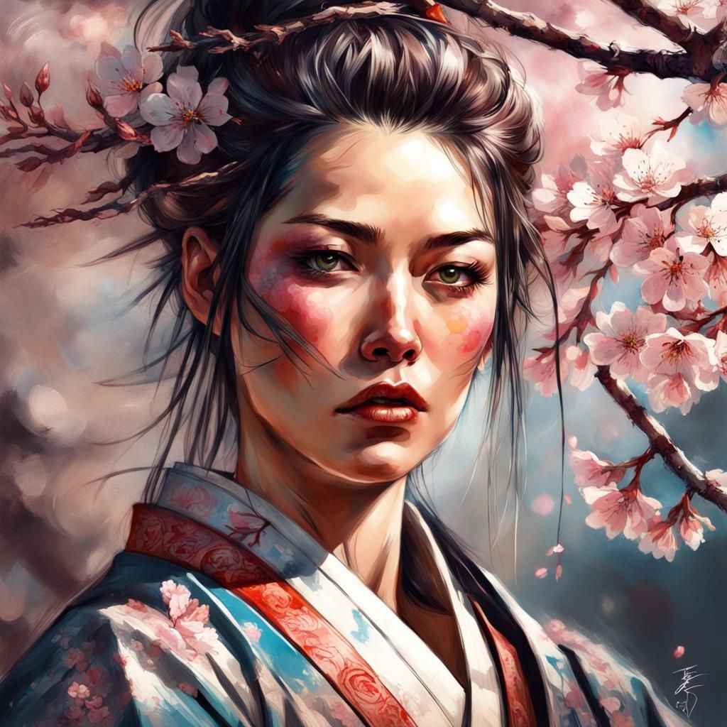 Japanese Watercolour Portrait (1/2) - Please Follow :-)