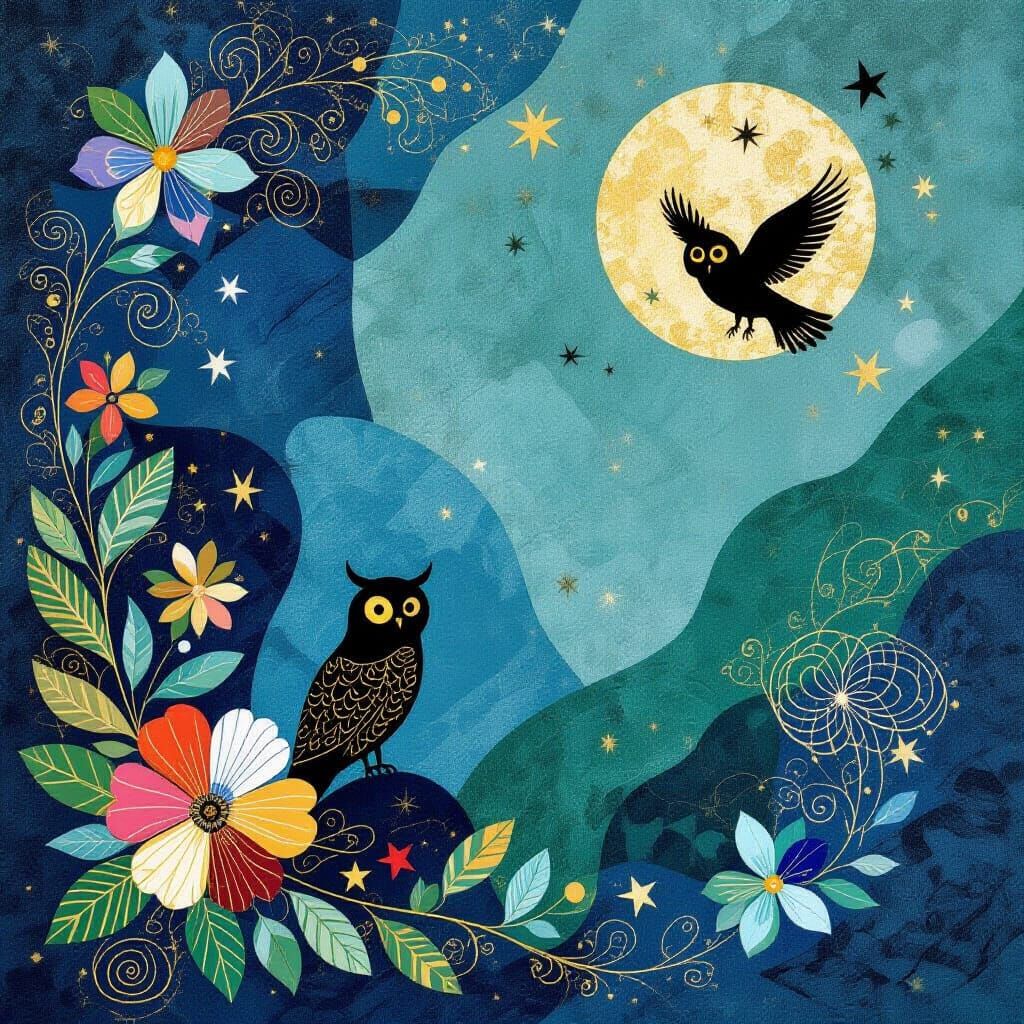 Abstract Midsummer Night's Dream Digital Collage