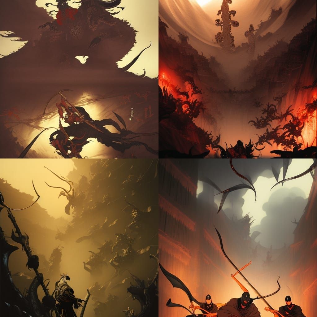 Wu Tang Clan vs Kimon Devils: Dark Fantasy Art