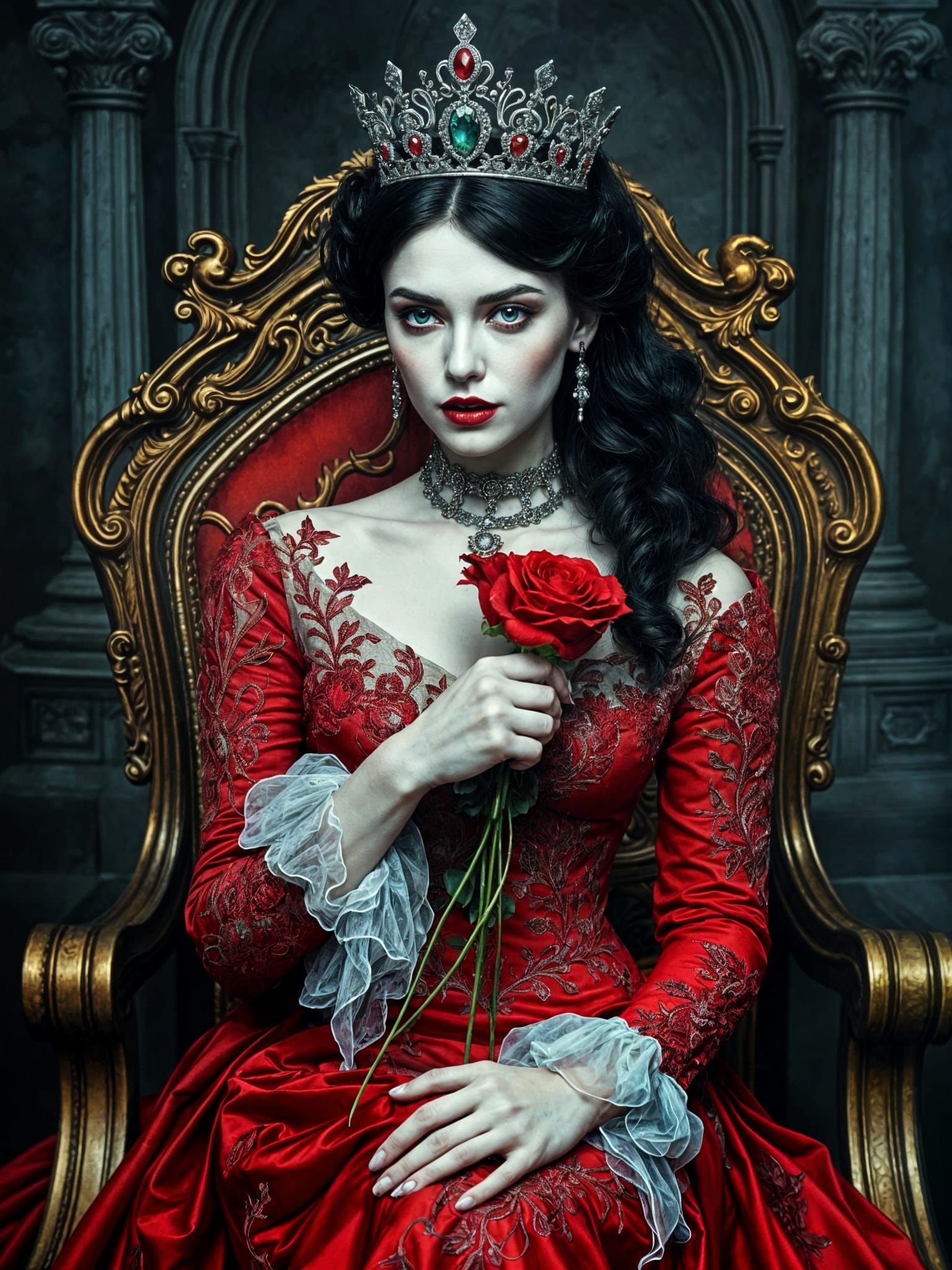 Gothic Princess in Victorian Era Regalia