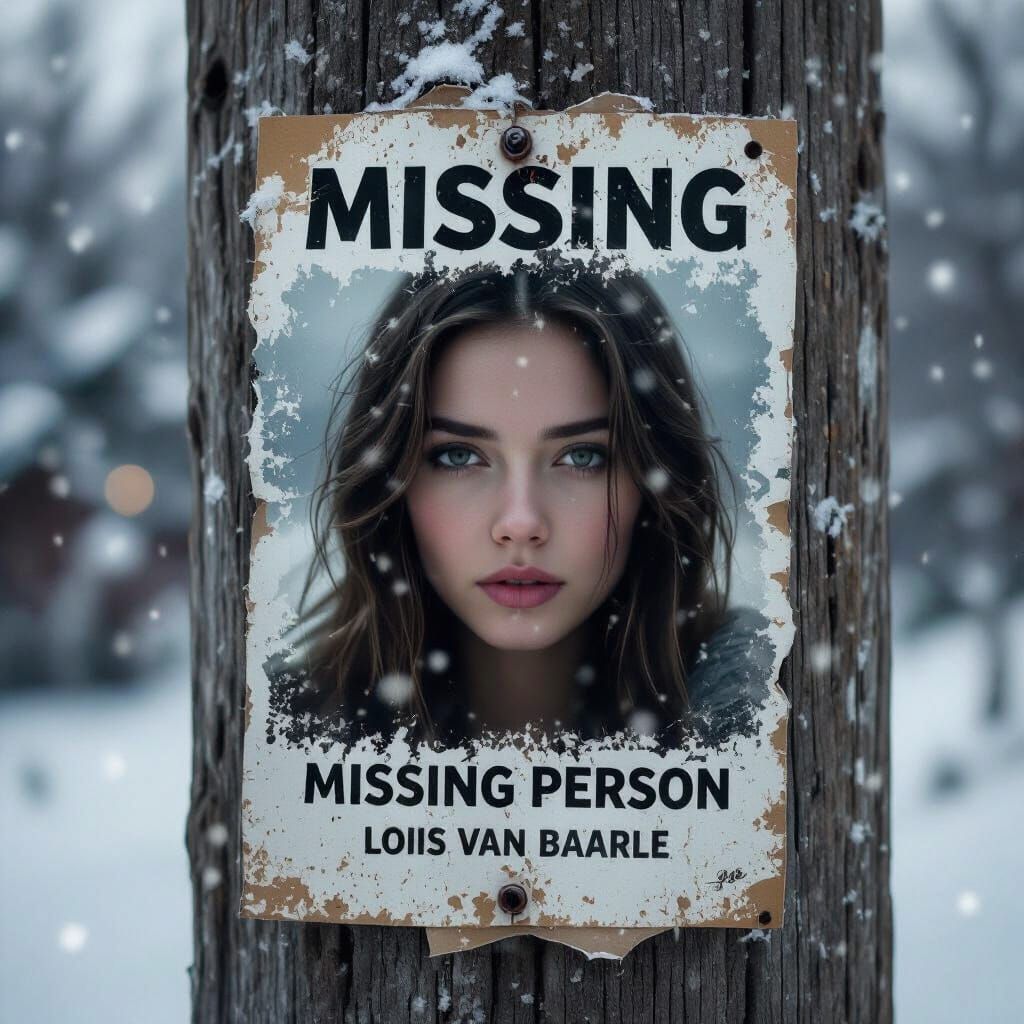 Missing Person Poster in Cinematic Style