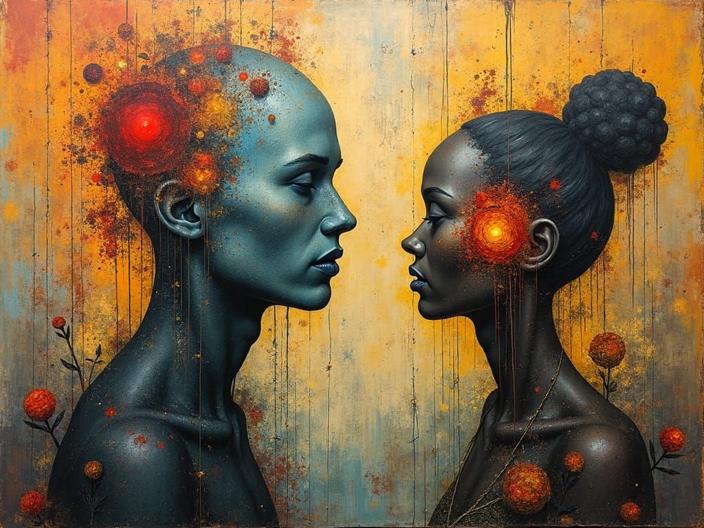 Abstract Surreal Art: Time and Patience as Warriors