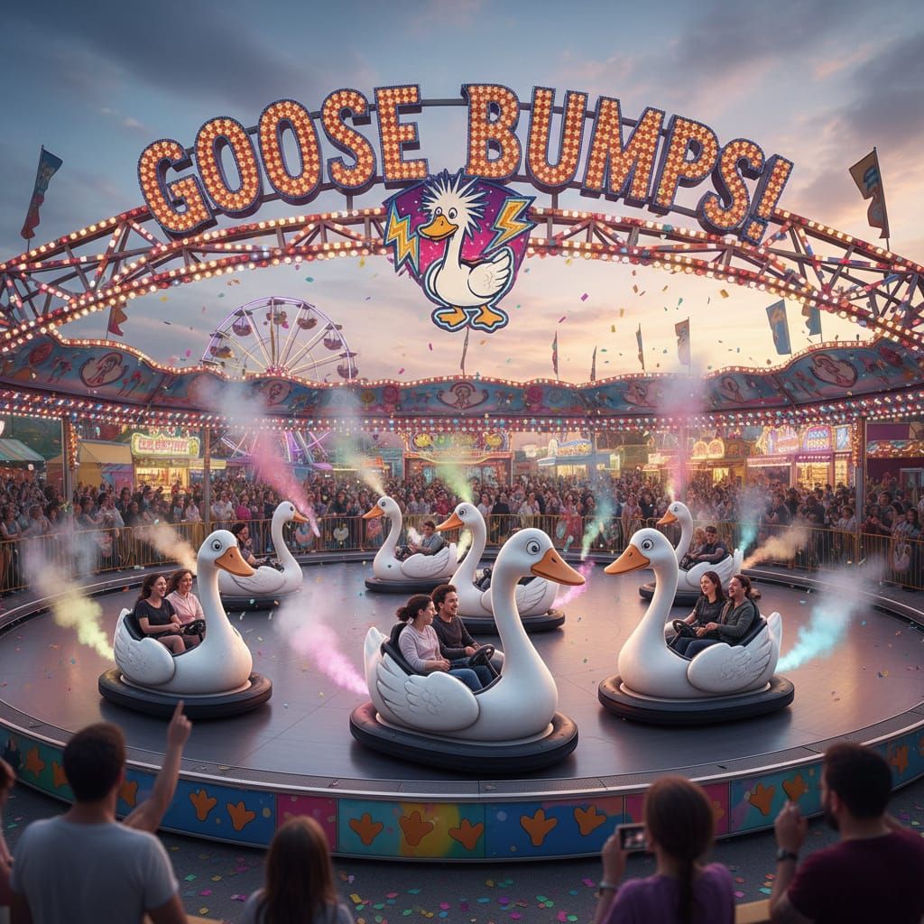 Goose Bumps Bumper Cars at the Fairground