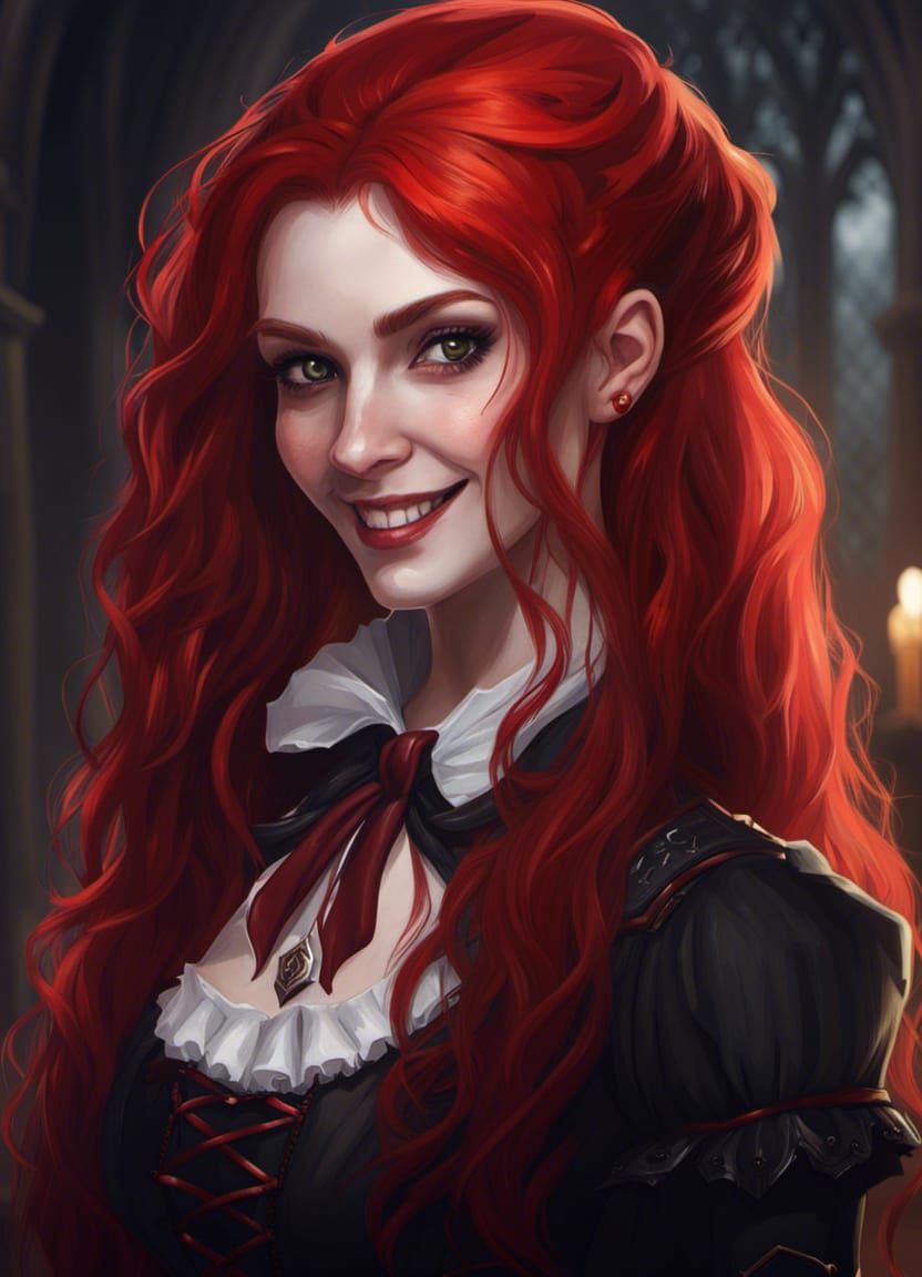 Gothic Vampire: Scottish Woman Portrait in Dark Academia