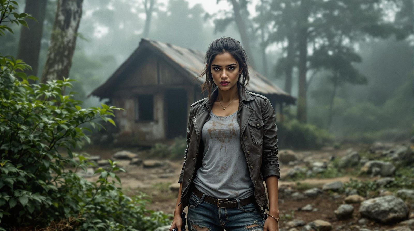 Gritty Jungle Survival in a Dilapidated Wood Cabin