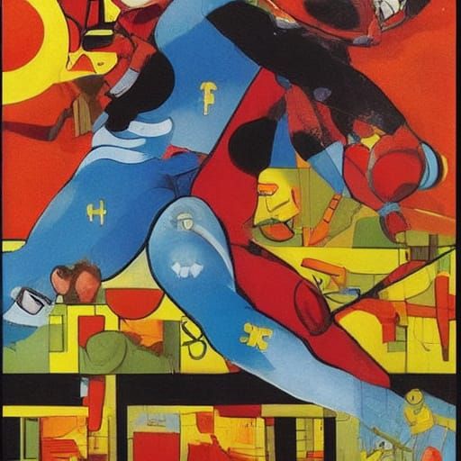 Soviet Sports Poster: Dynamic Athletes in Motion