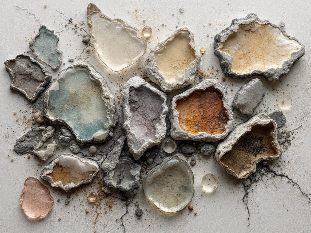 Surreal Molten Glass Figures with Fabric Pieces