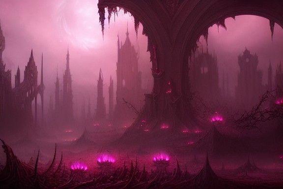 Dark Evil Flower in Detailed Matte Painting