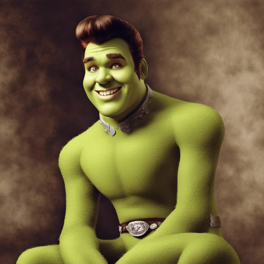 Elvis Presley as Shrek: AI Mashup