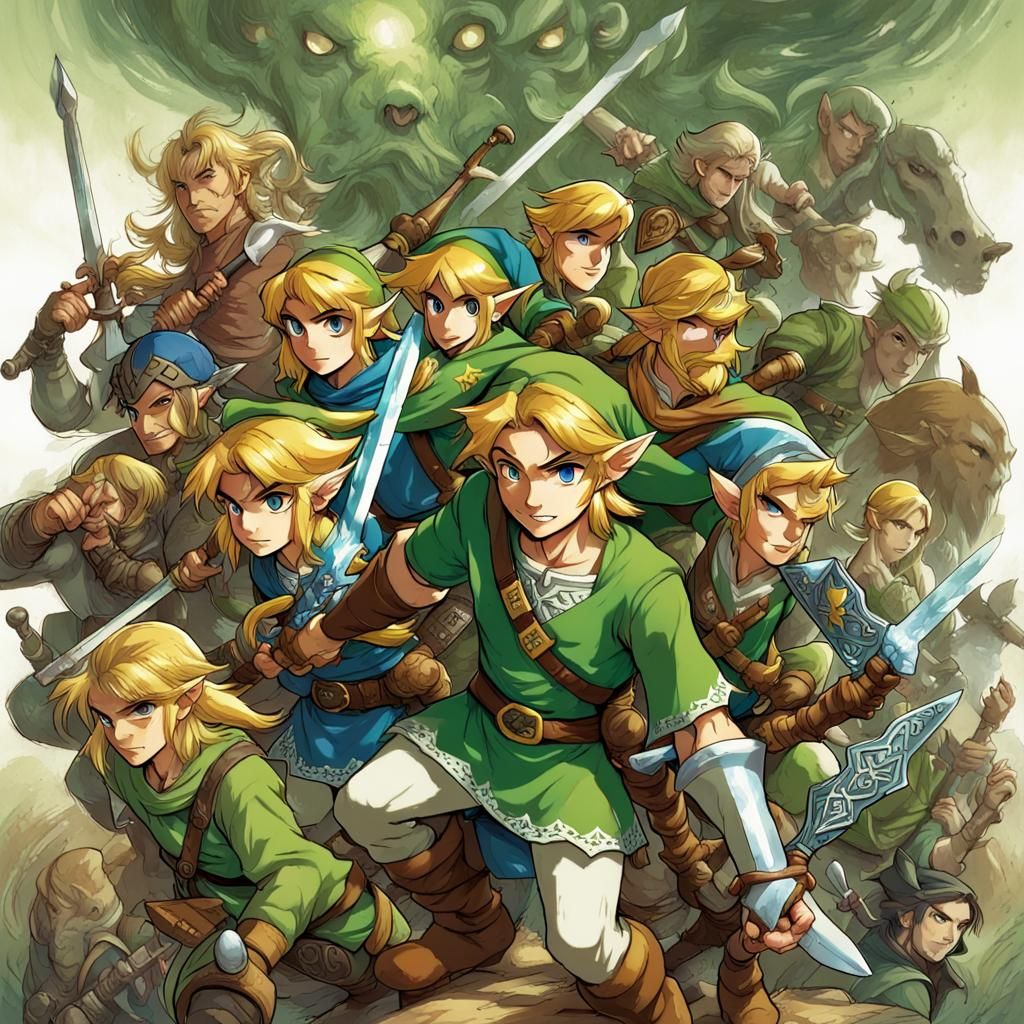 Links from Zelda Generations in Comic Book Art