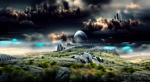 Thrilling Otherworldly science fiction landscape 8k resoluti...