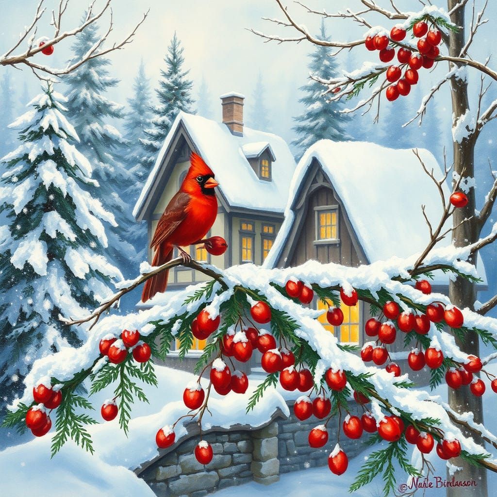 Fairy Tale Winter Landscape in Ethereal Hues