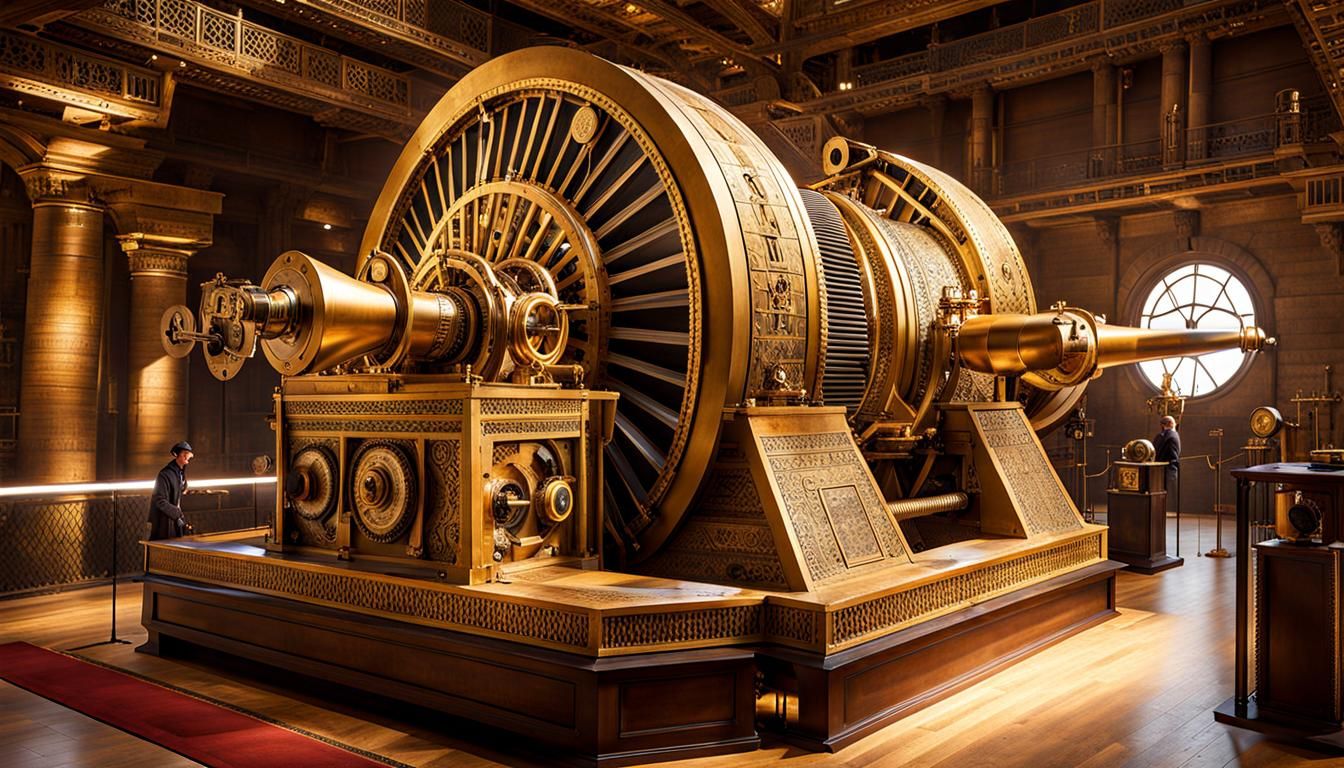 Steampunk Egyptian Pyramid Construction Machine