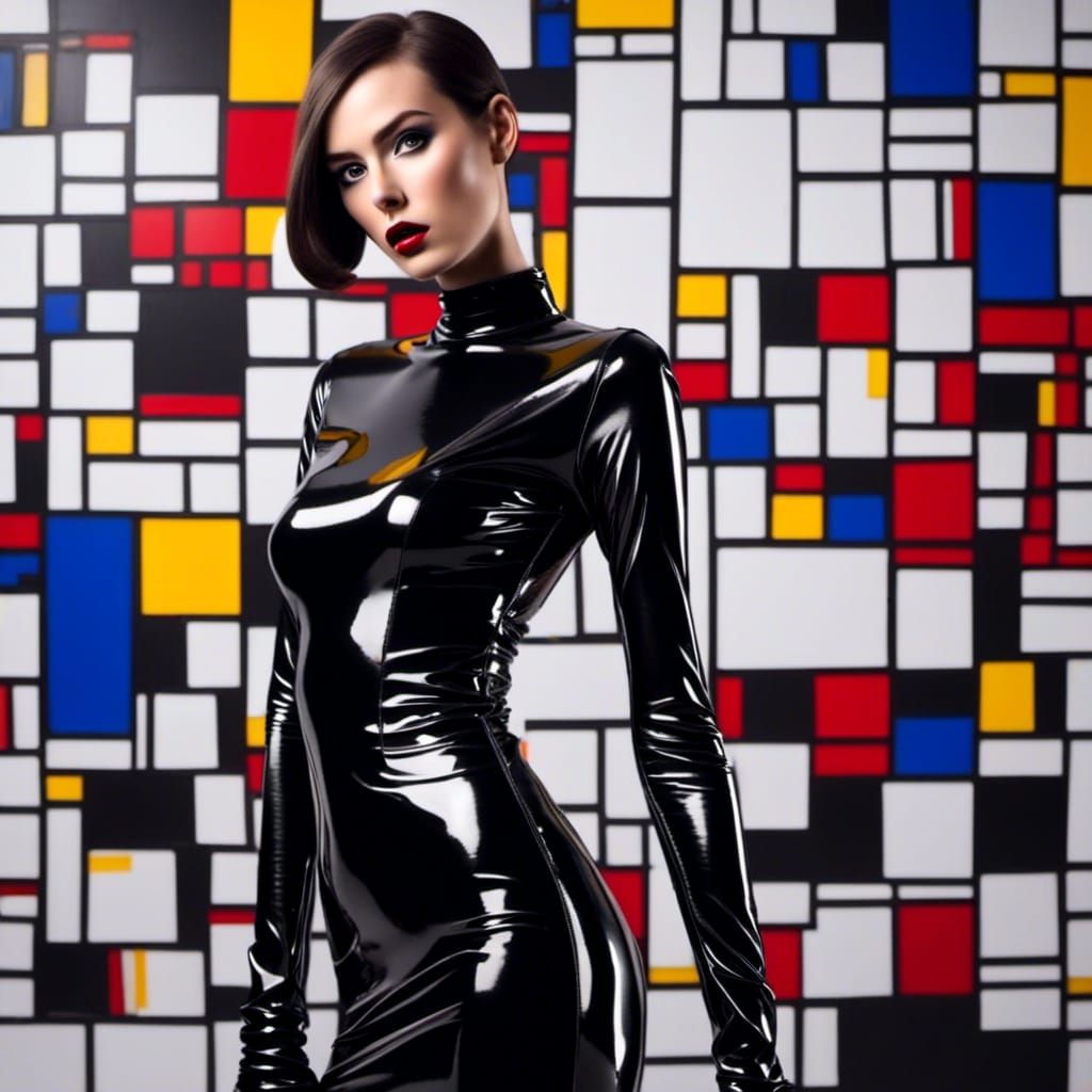 Latex Art Mondrian