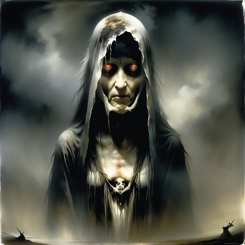 Grimdark Scene in a Dark Surrealism Style