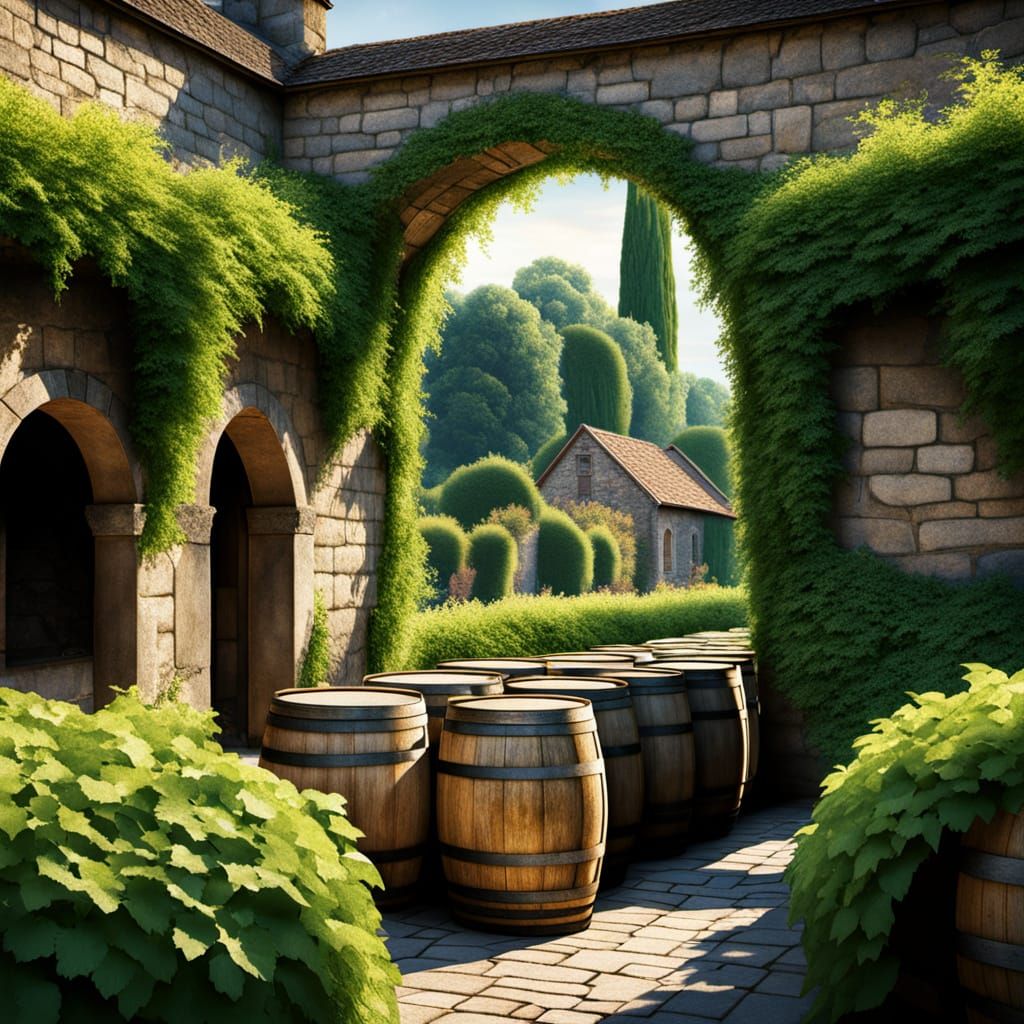 Political Summit in Dimly Lit Vineyard Cellar