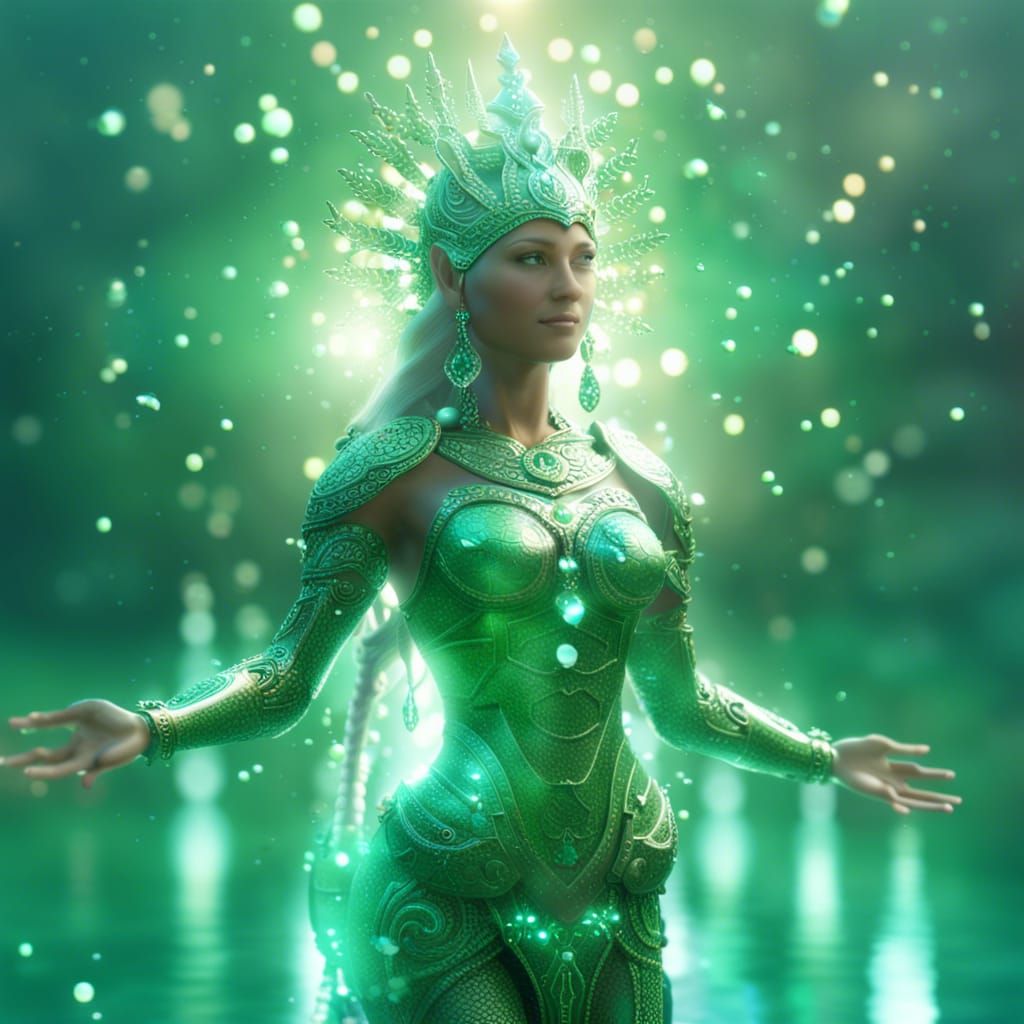 Goddess of Celestial Waters in Shining Armor