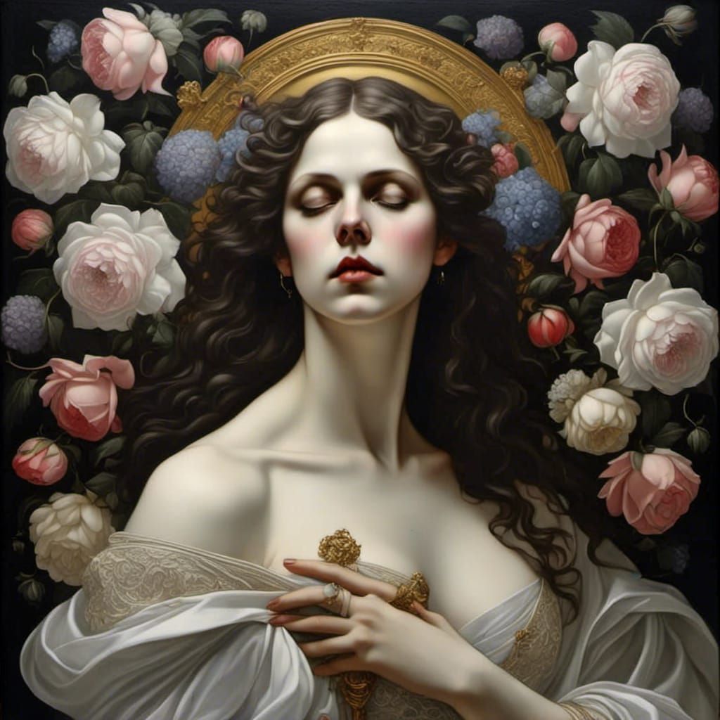 Melancholic Portrait in Surrealist Bohemian Style