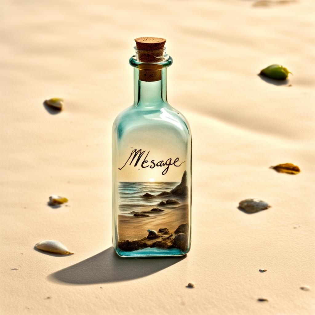 Message in a Bottle on the Shore