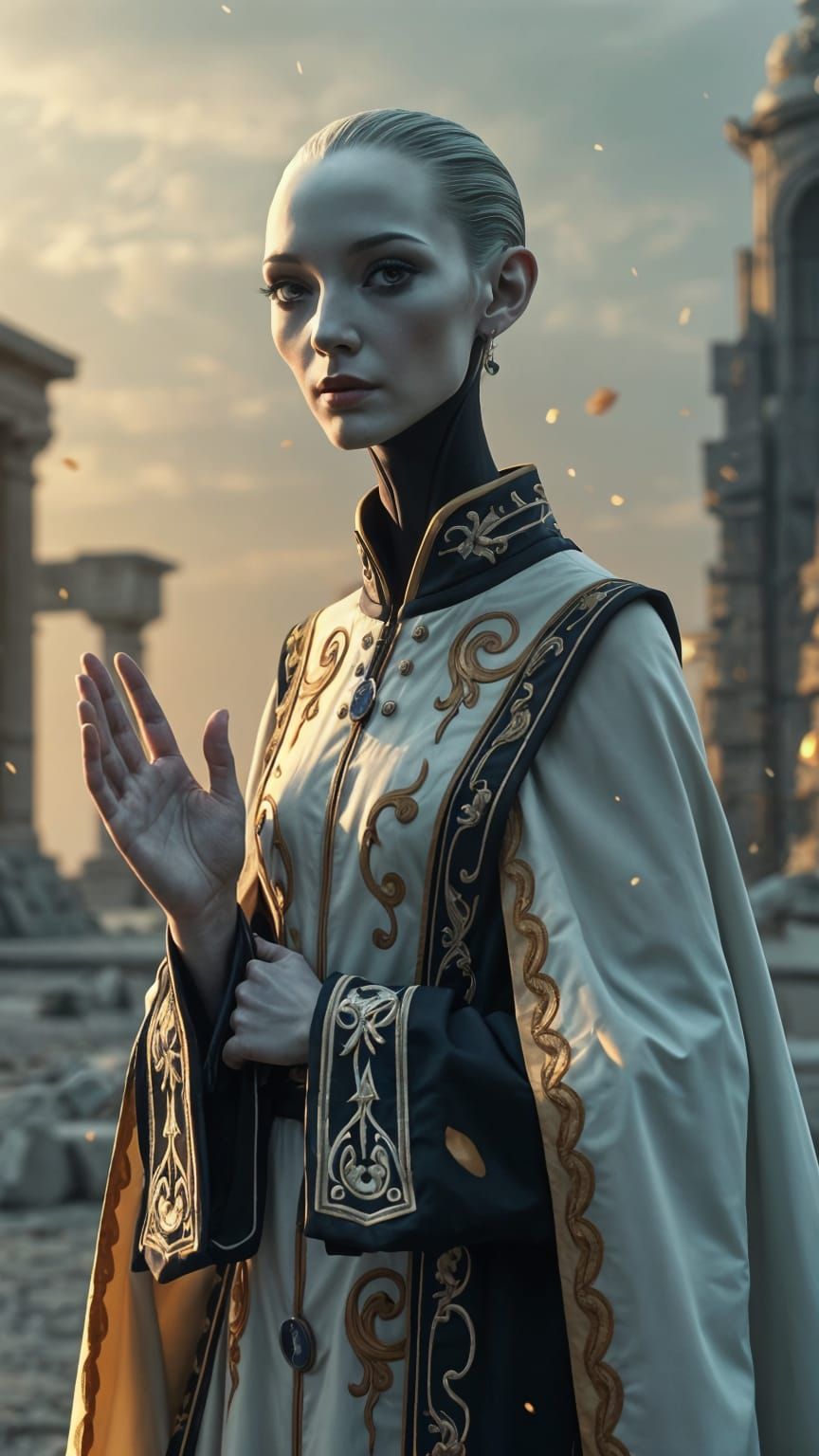 Ebony Maw as Sinister Statesman: Photorealistic Portrait