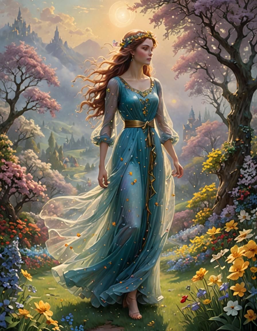 Persephone Returns to Earth with Spring, Ethereal Style