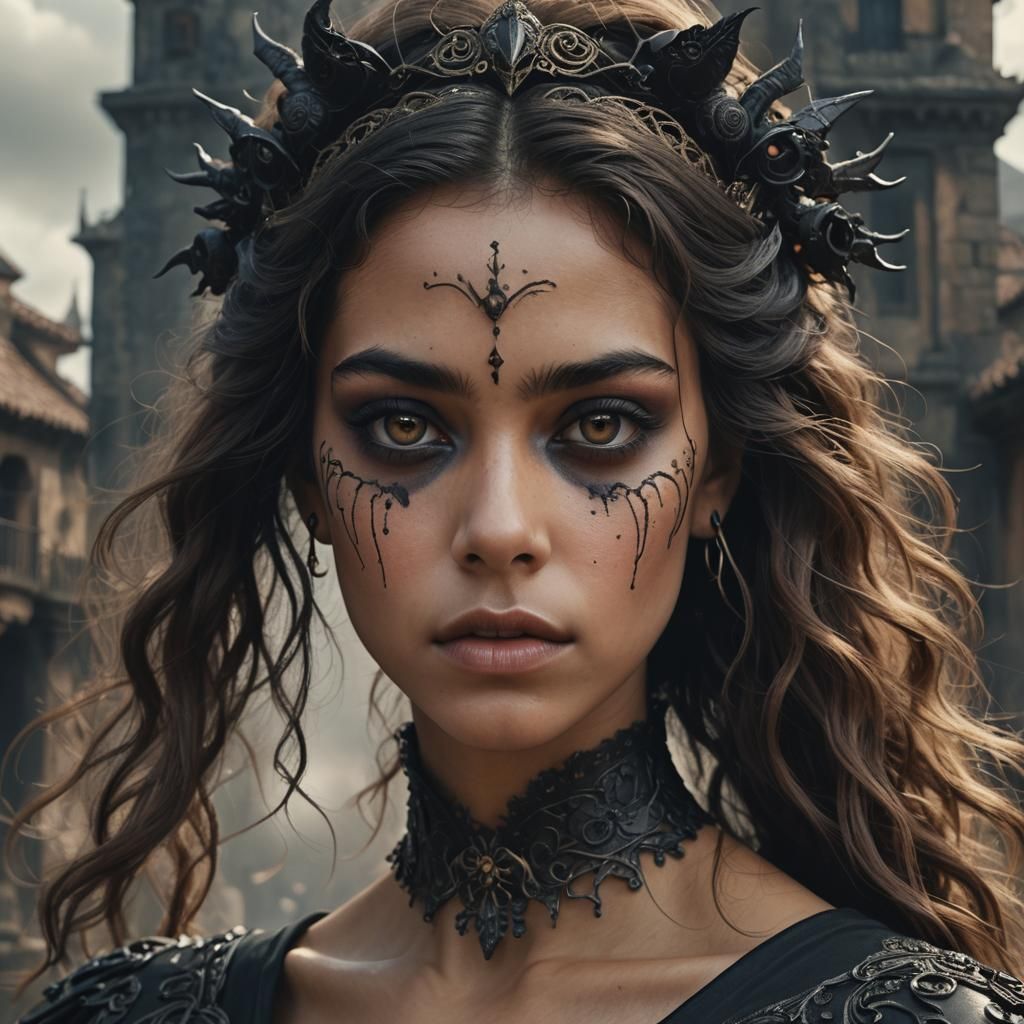 Spanish Bandit Girl in Magical Realism Style