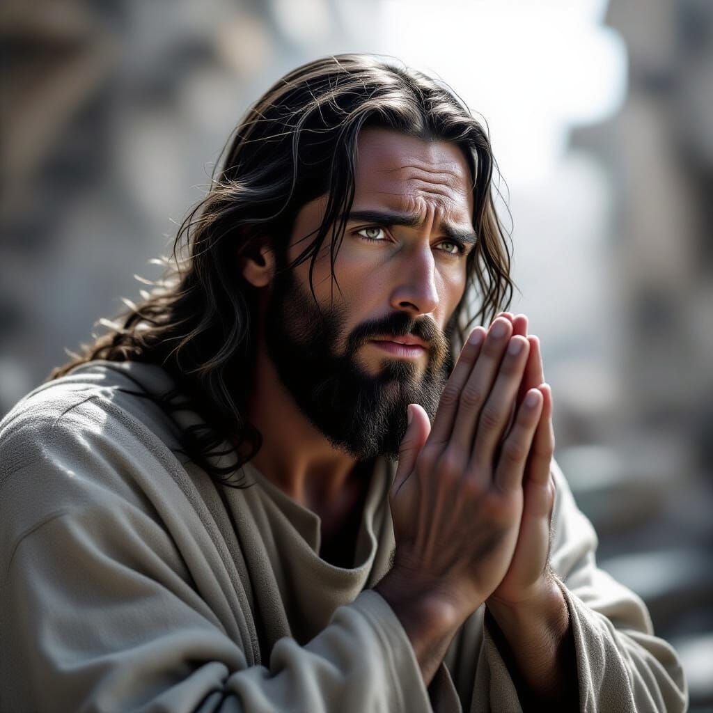 Jesus Pleading with Love, Epic Cinematic Digital Painting