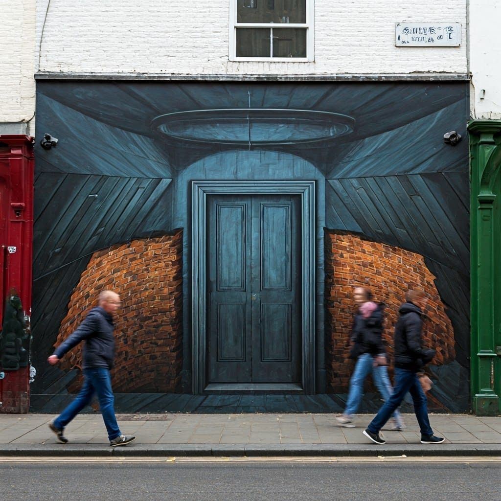 Surreal Street Art Illusion of Underground World