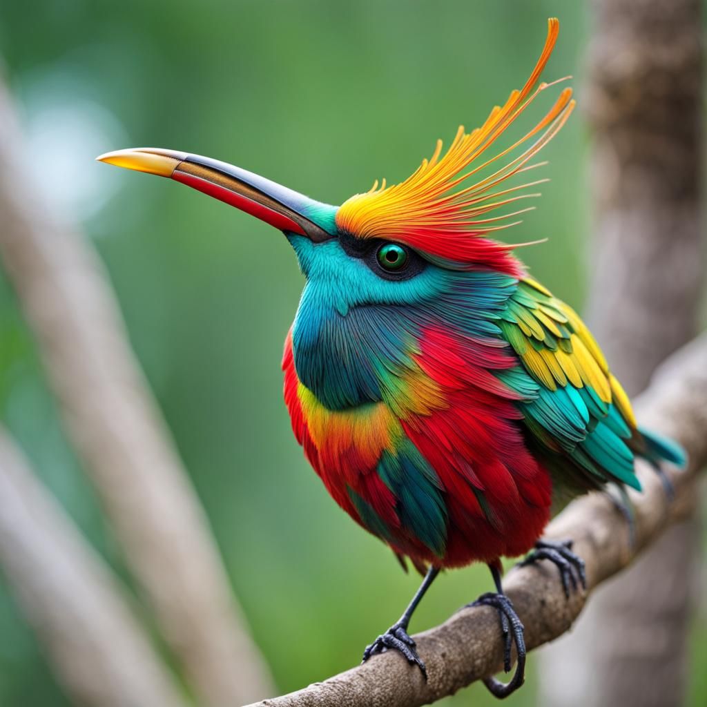 Sun Bird Artifact in Fantasy Colors of Sanxingdui