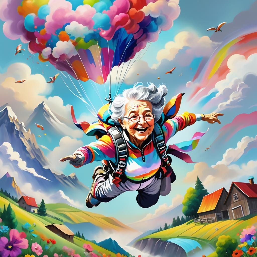 Skydiving Granny!