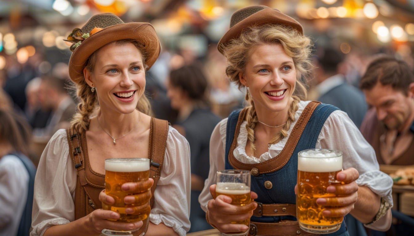 Oktoberfest in Munich, joy and great atmosphere in the canteens