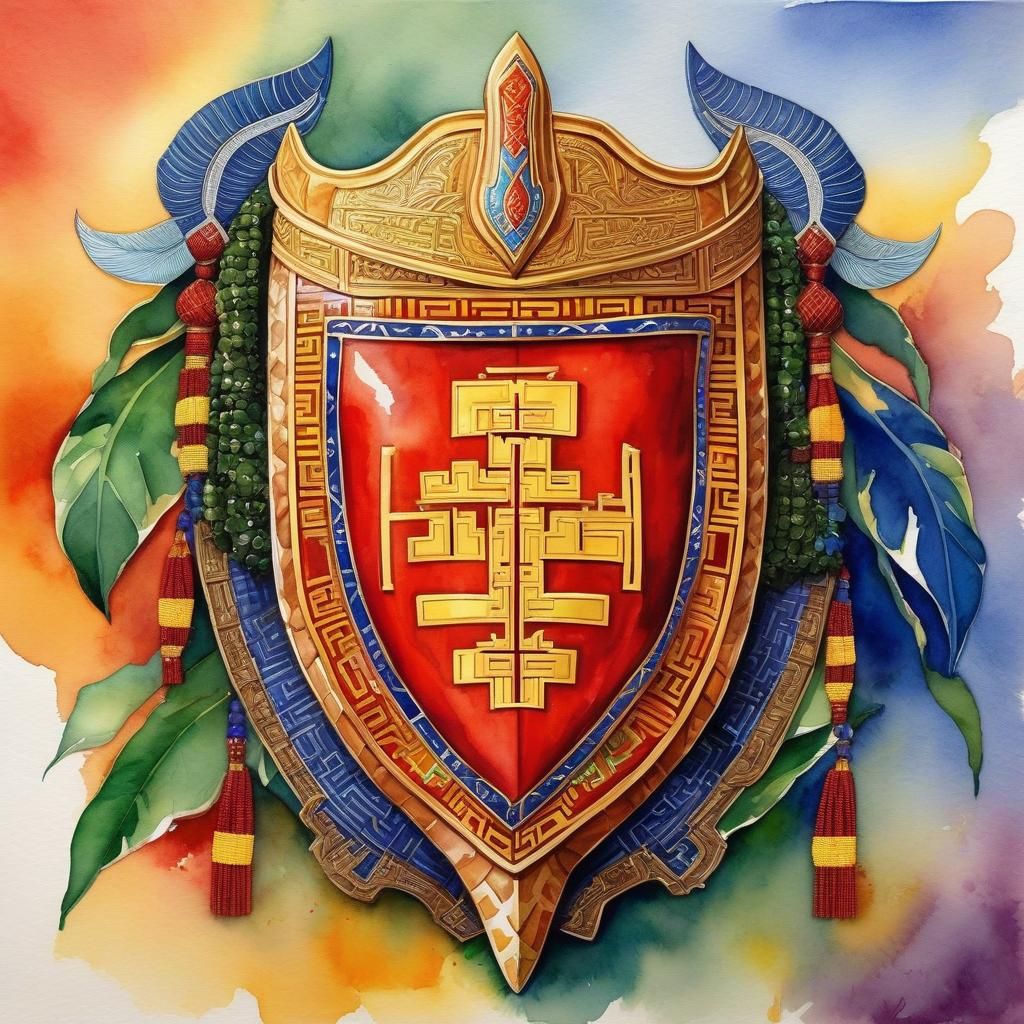 Vibrant Watercolor: Spiritual Fortress and Salvation