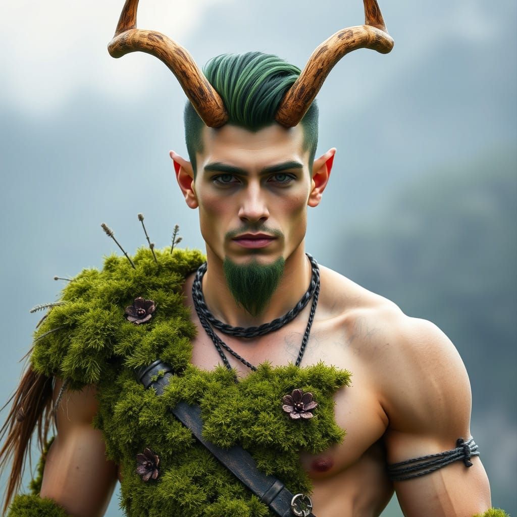 Moss God in Earthy Attire