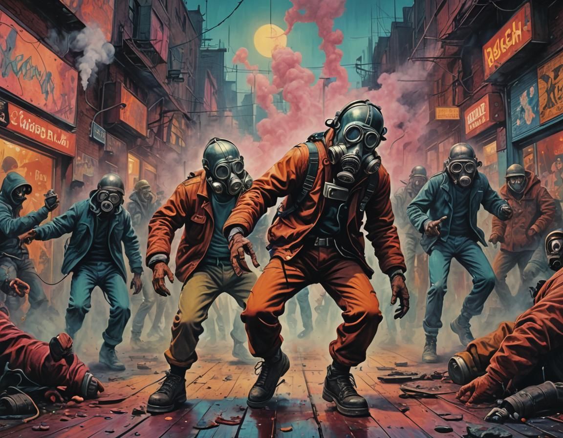 Break-Dancing AI World Takeover: Hyperdetailed Digital Art