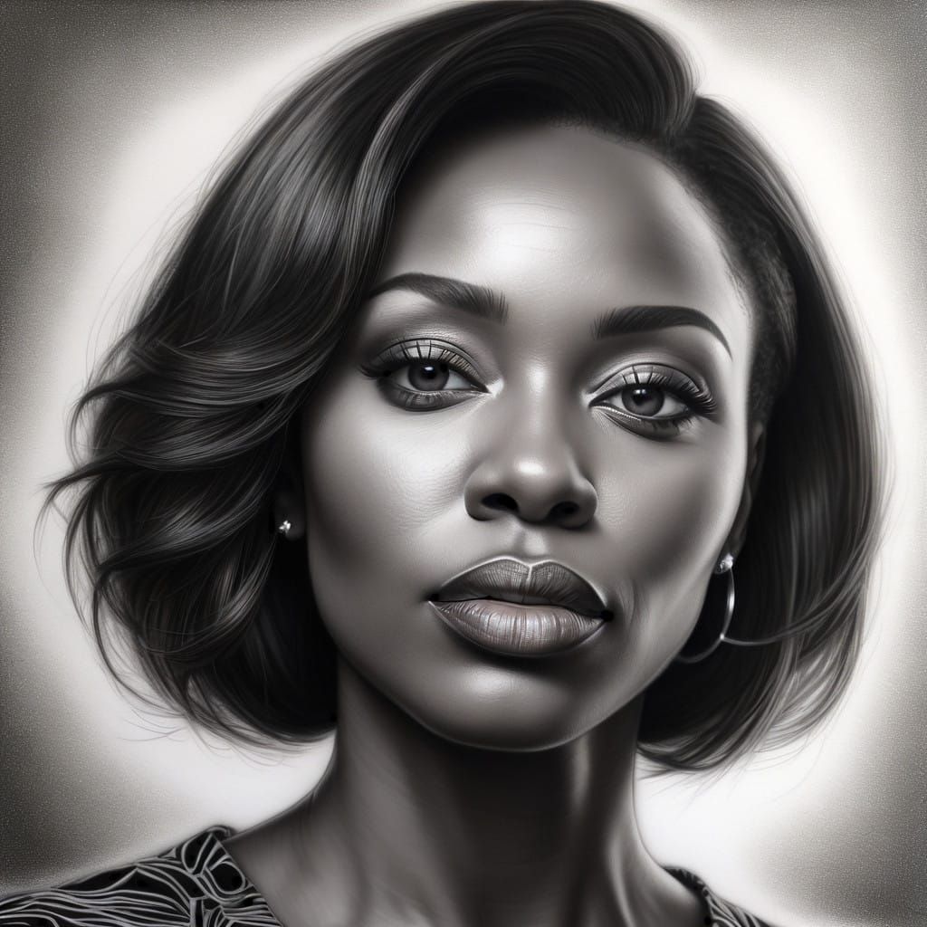 Contemplative Portrait of a 45 Year Old Woman in Photorealis...