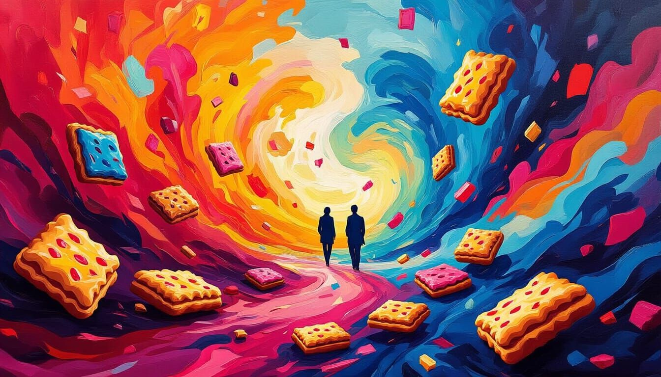 Pop Tart Pop Art Explosion in Surrealism Style