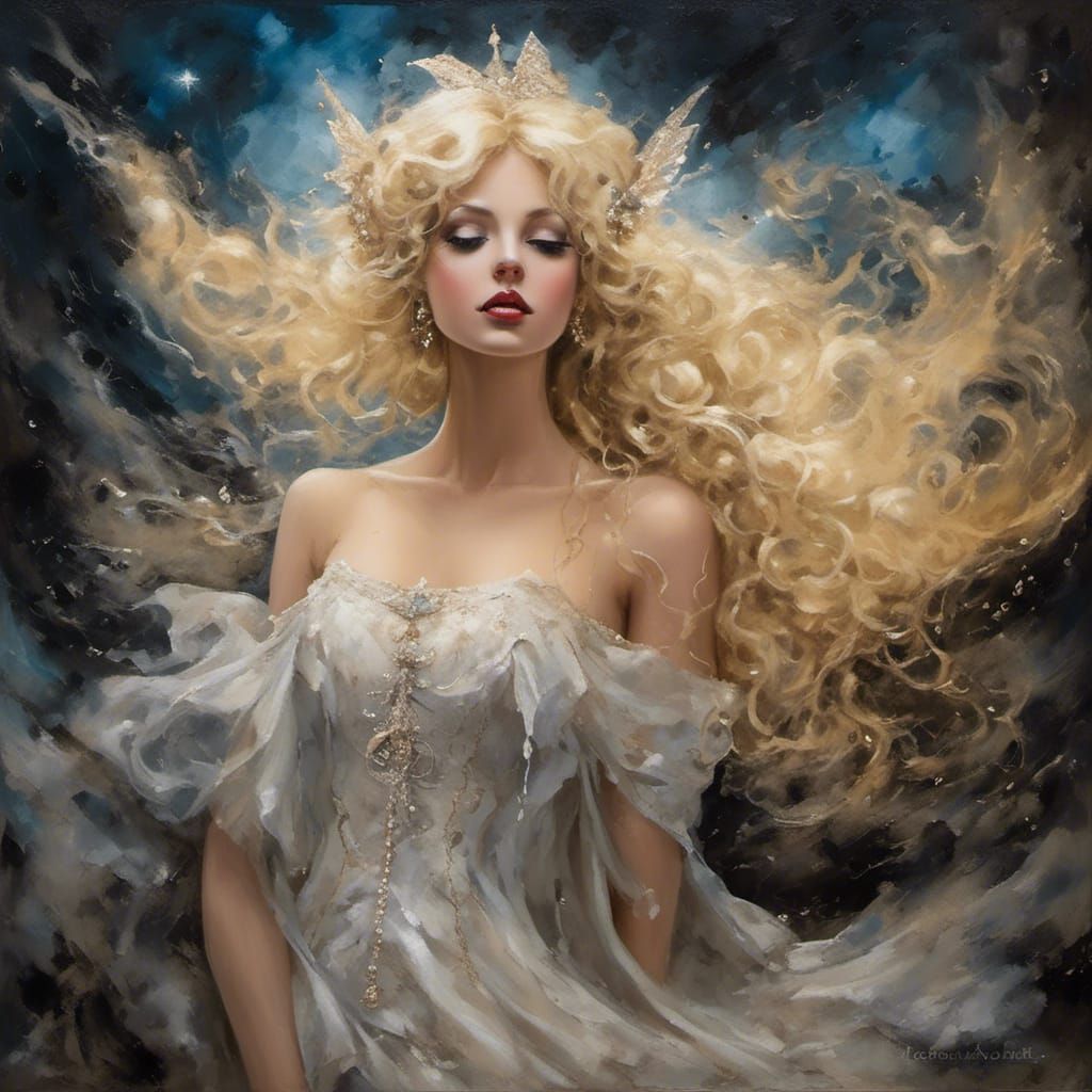 Surreal Fairy Princess in a Post-Apocalyptic Storm