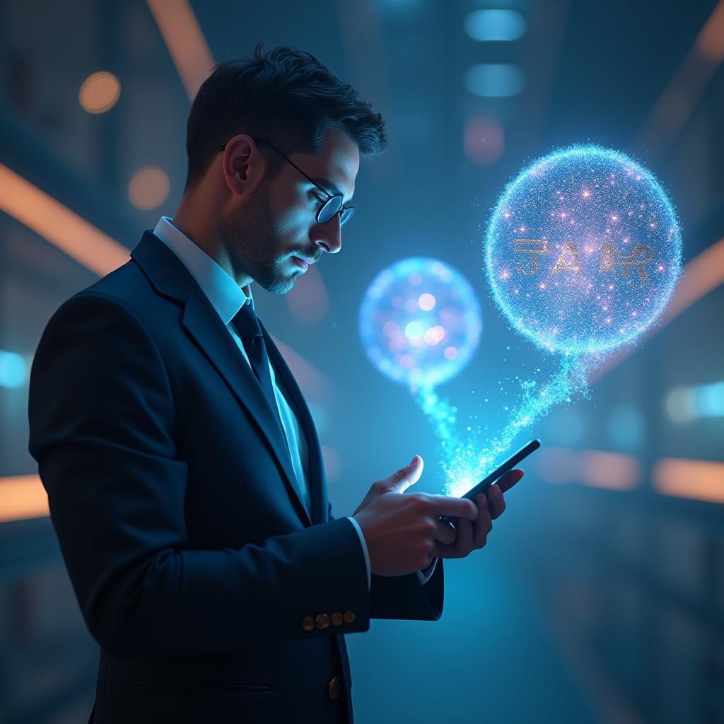 Personalized Digital Message in Futuristic Interface