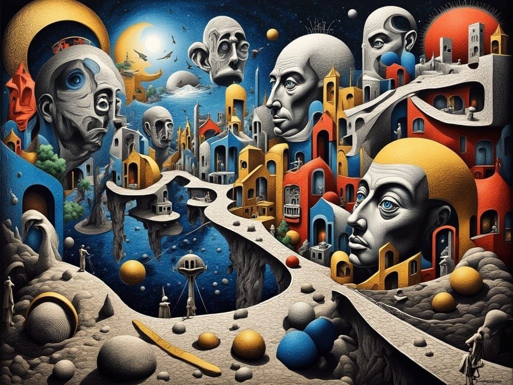 Gothic Oasis in Post-Apocalyptic City, Optical Illusion