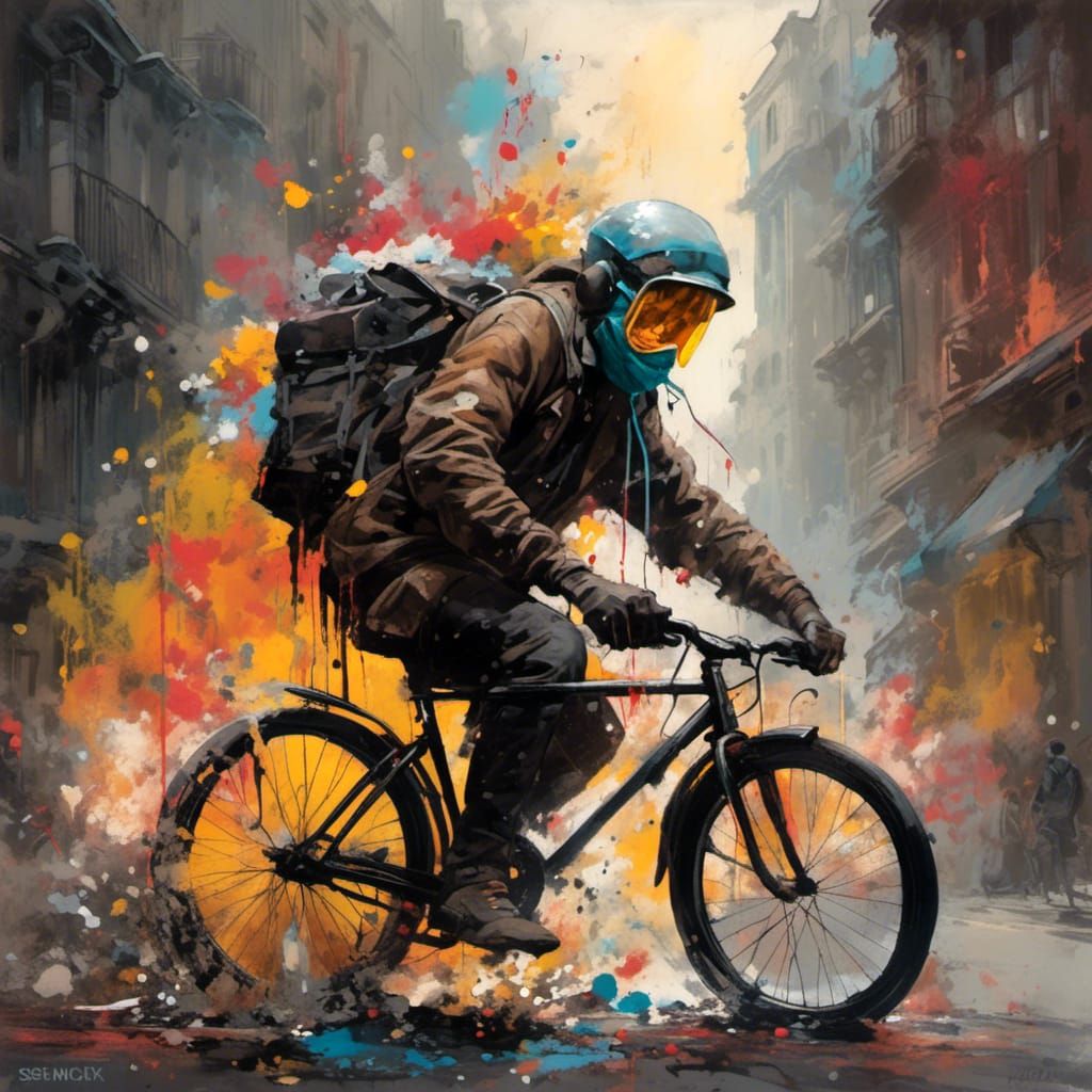 Pandemic Courier Delivering Medicine in Silent City