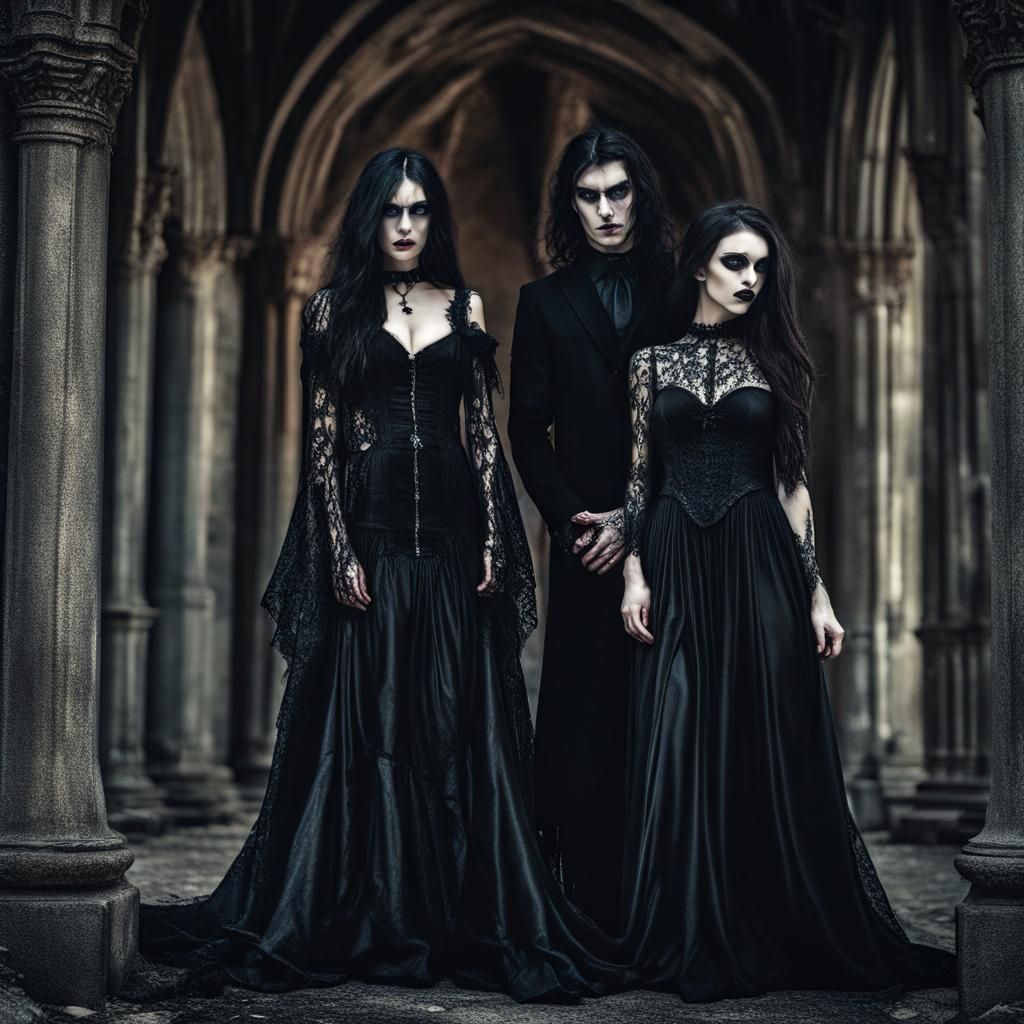 Gothic Sorcerer Brothers Protecting an Evil Girl