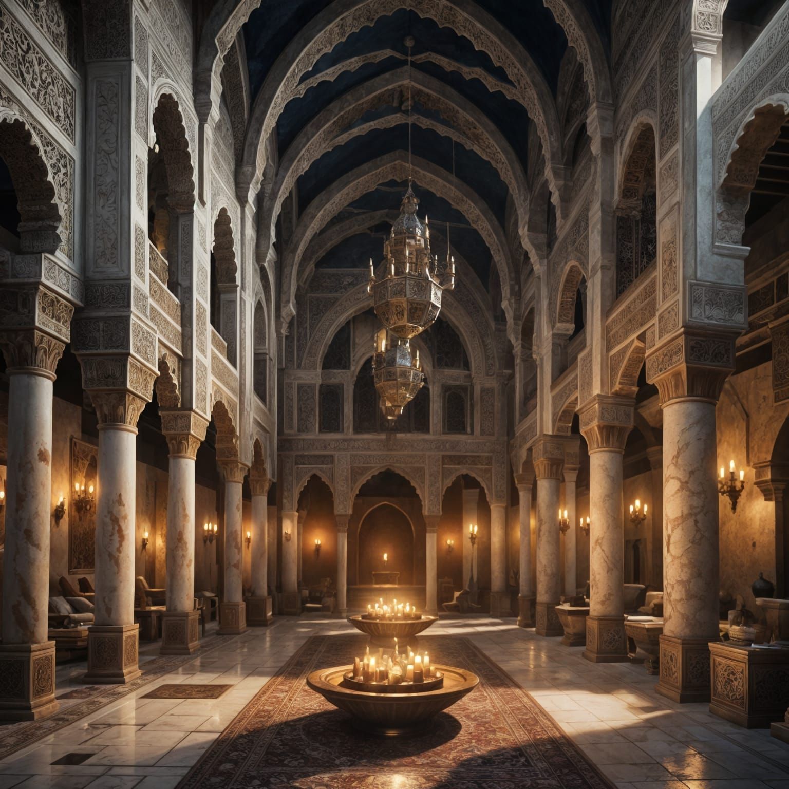 Arabian Hall with Alhambra Style Arches