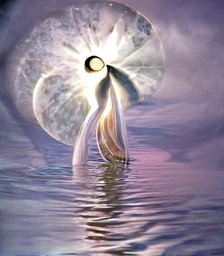 Radiant Heart Light Reflecting on Moonlit Lake