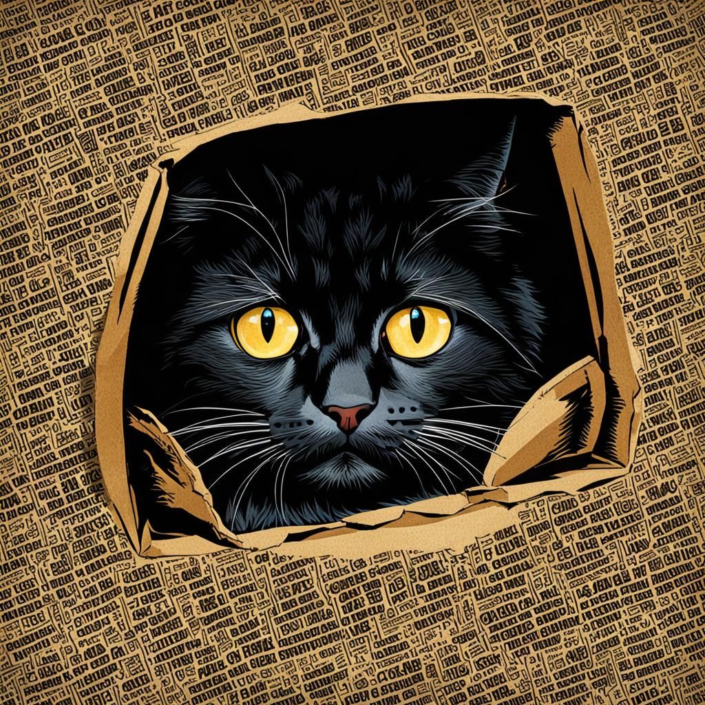 Cat Emerging from Bag: AI Interpretation