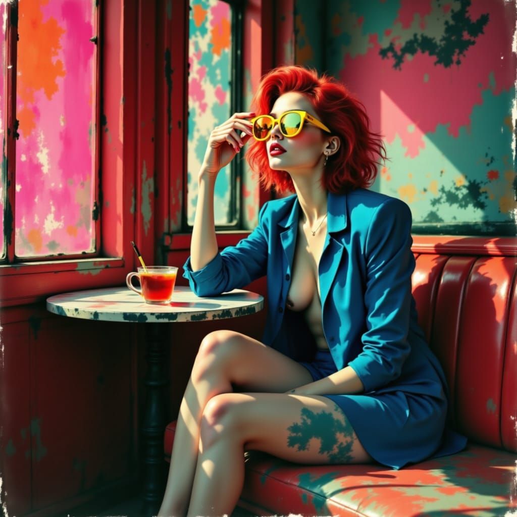 Surreal Summer Fashion in Deep Reds and Blues