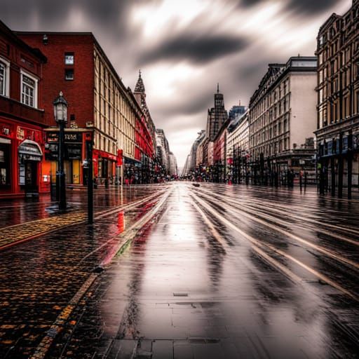 Atmospheric November Rain in Hyperrealistic Detail