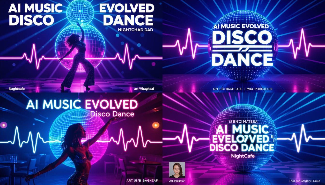 AI Music Disco Dance in Neon Style